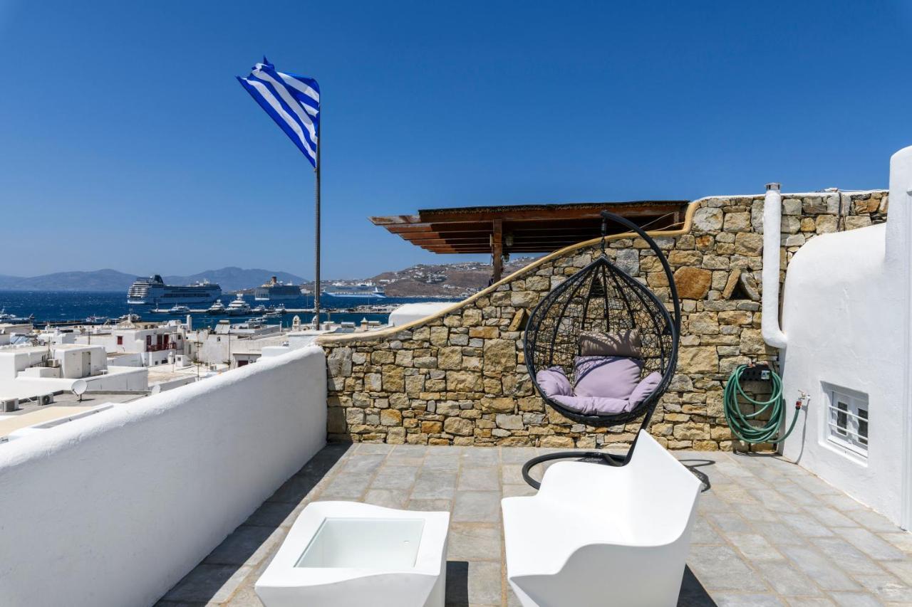 Floral Villa With Marvelous View To Mykonos Town Esterno foto